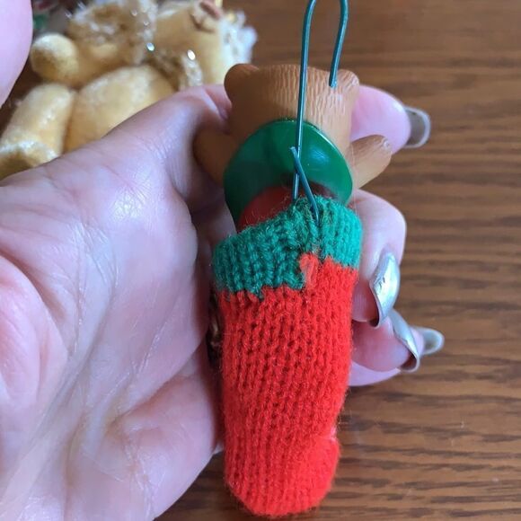 Lot of 4 small Christmas bear ornaments - Picture 11 of 11